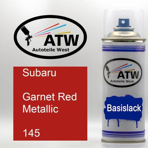 Subaru, Garnet Red Metallic, 145: 400ml Sprühdose, von ATW Autoteile West.